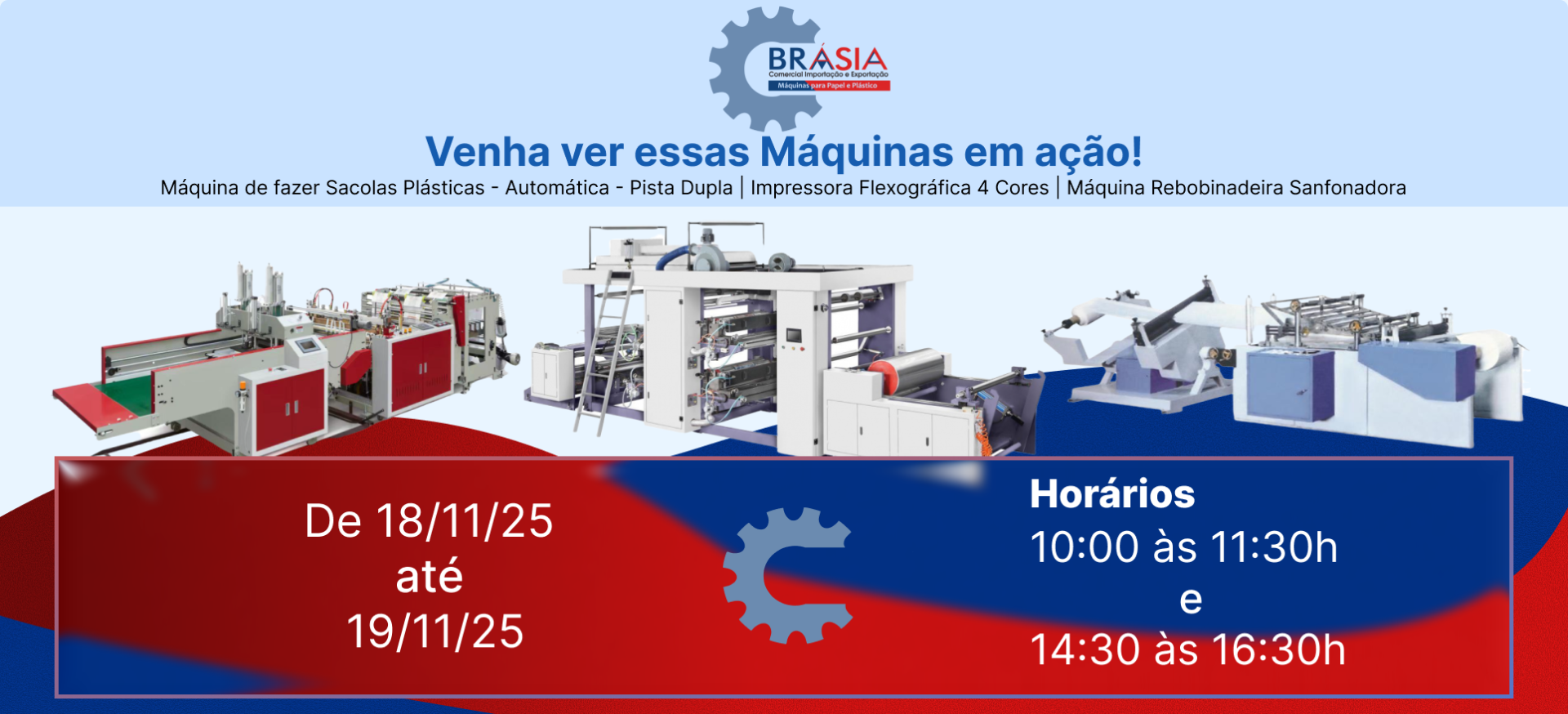 Teste Aberto  -  A BRÁSIA, fundada em 2008, conta com sócios com mais de 30 anos de experiência. A empresa comercializa máquinas e equipamentos ...Saiba mais.