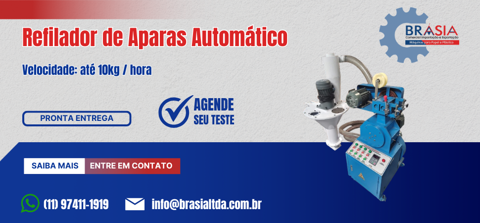 Refilador de Aparas Automático -  A BRÁSIA, fundada em 2008, conta com sócios com mais de 30 anos de experiência. A empresa comercializa máquina...Saiba mais.