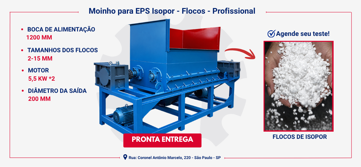 Moinho Extrusora para EPS e EPE Isopor - Borra -  A BRÁSIA, fundada em 2008, conta com sócios com mais de 30 anos de experiência. A empresa come...Saiba mais.