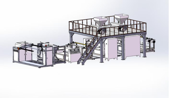 Extrusora Plástico Bolha 1300 com Laminadora para Papel Kraft - 3 camadas Extrusora Plástico Bolha 1300 com Laminadora para Papel Kraft - 3 camadas